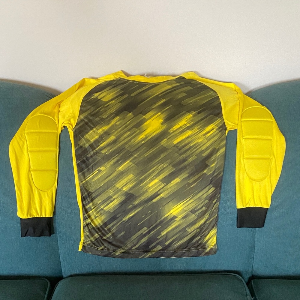 Yellow and Black Long Sleeve Goalie Jersey